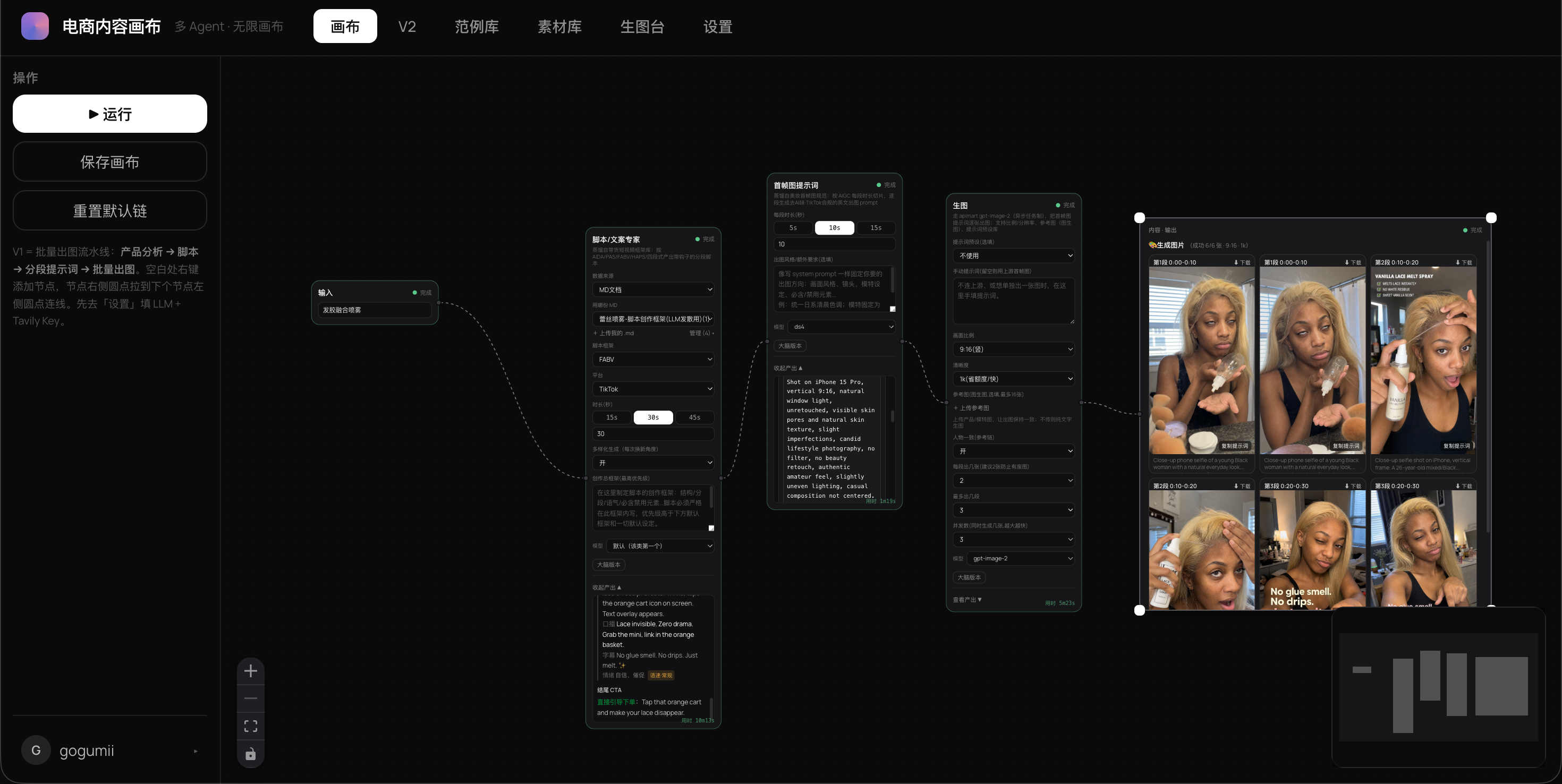 Content Studio · 工作流全景 界面截图